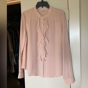 NWOT Sheer Ruffled Blouse